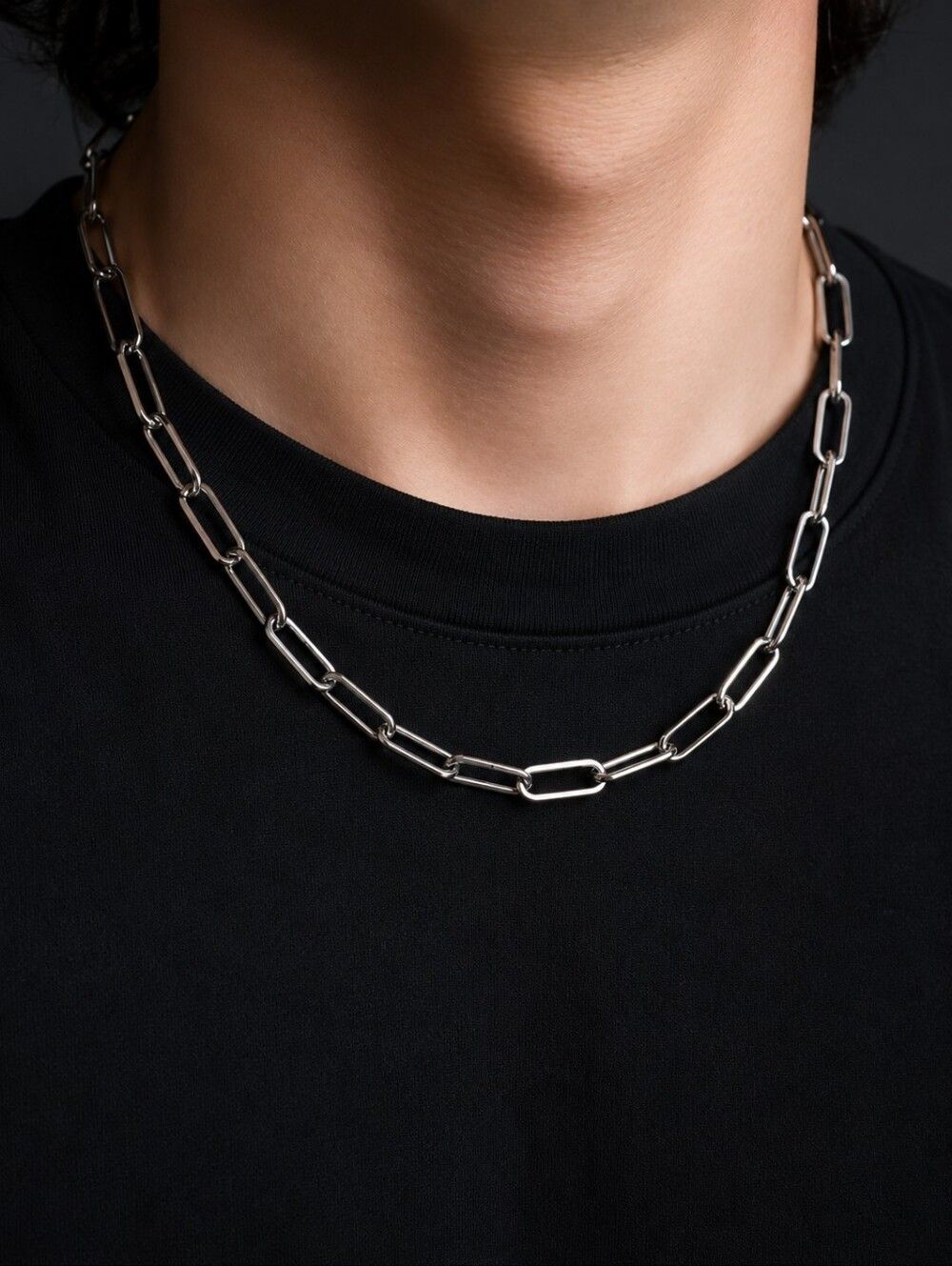 20" Stainless Staple Necklace